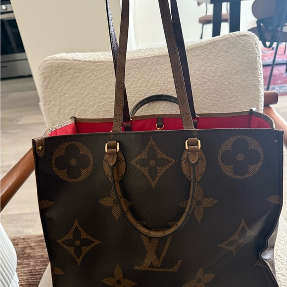 Louis Vuitton Brown and Gold Monogram Tote - Picture 1 of 8